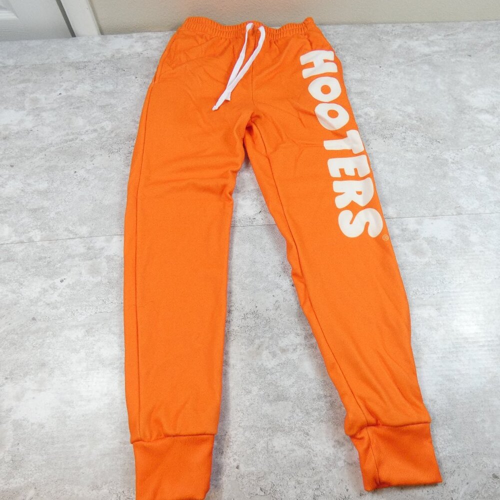 Hooters Sweatpants Small Orang Tapered Leg Athletic Lounge Joggers Pant